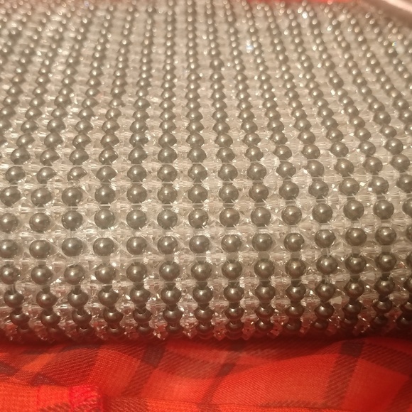 Giorgio Armani Silver Leather Beaded Magnetic Bag - Picture 5 of 8